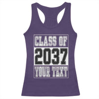 Personalized Class of 2037 Racerback Tank Top Custom Name Grow With Me To Graduation - Wonder Print Shop