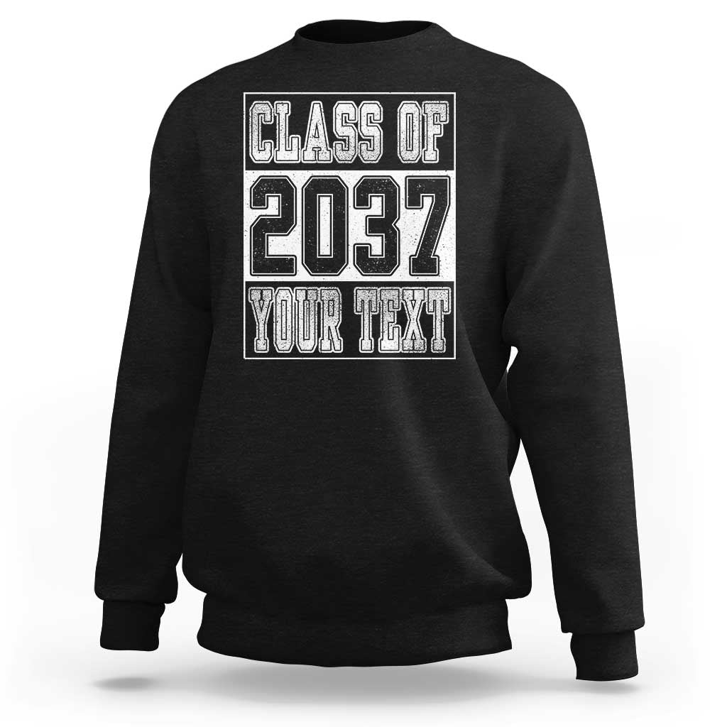 Personalized Class of 2037 Sweatshirt Custom Name Grow With Me To Graduation - Wonder Print Shop