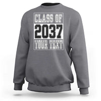 Personalized Class of 2037 Sweatshirt Custom Name Grow With Me To Graduation - Wonder Print Shop