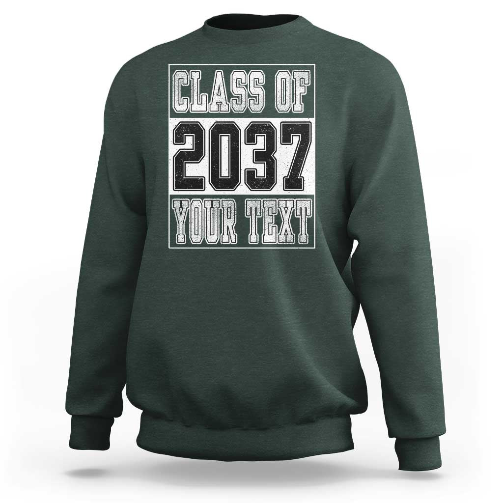 Personalized Class of 2037 Sweatshirt Custom Name Grow With Me To Graduation - Wonder Print Shop