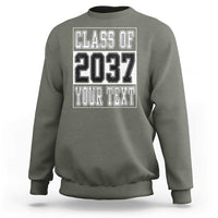 Personalized Class of 2037 Sweatshirt Custom Name Grow With Me To Graduation - Wonder Print Shop