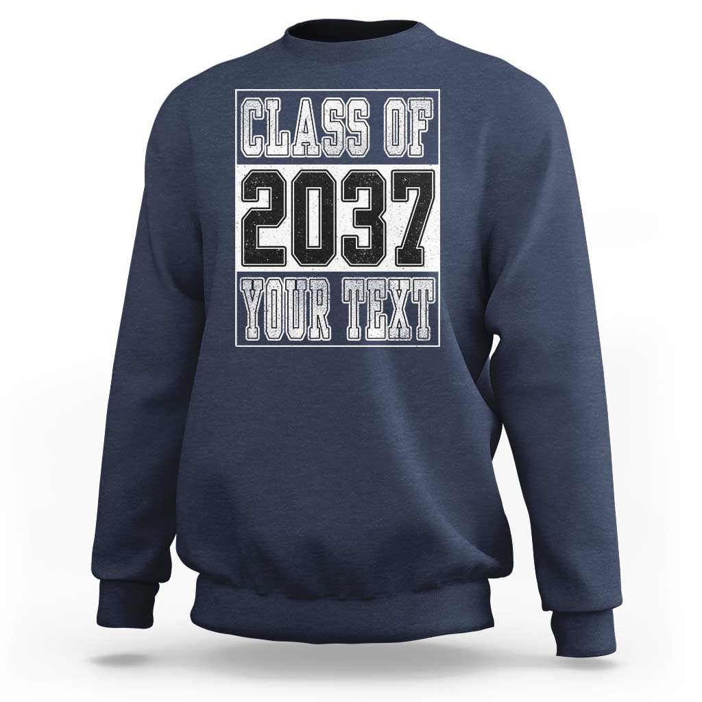 Personalized Class of 2037 Sweatshirt Custom Name Grow With Me To Graduation - Wonder Print Shop