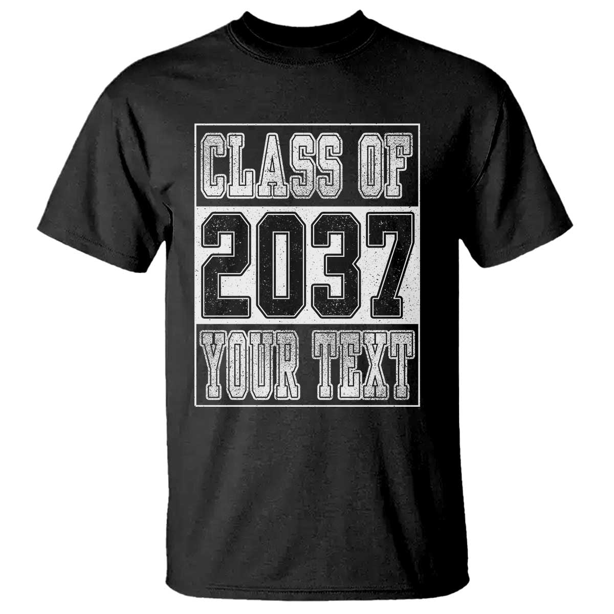 Personalized Class of 2037 T Shirt Custom Name Grow With Me To Graduation - Wonder Print Shop