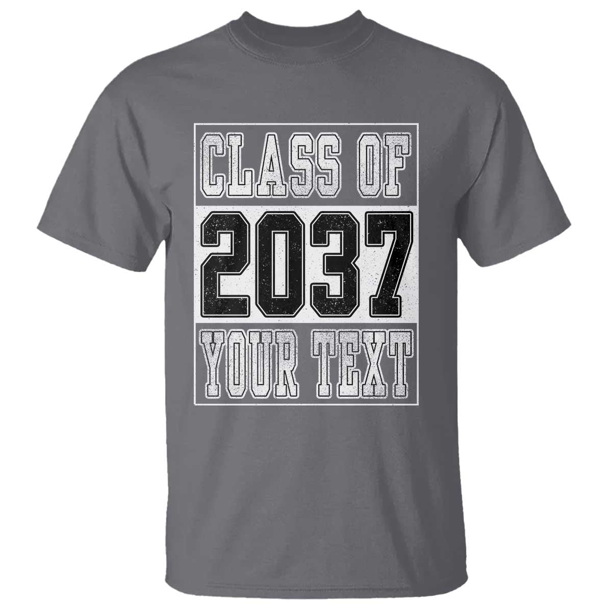 Personalized Class of 2037 T Shirt Custom Name Grow With Me To Graduation - Wonder Print Shop