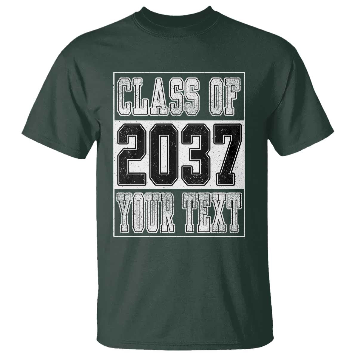 Personalized Class of 2037 T Shirt Custom Name Grow With Me To Graduation - Wonder Print Shop