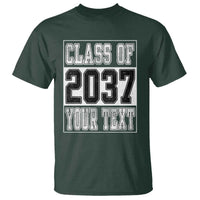 Personalized Class of 2037 T Shirt Custom Name Grow With Me To Graduation - Wonder Print Shop