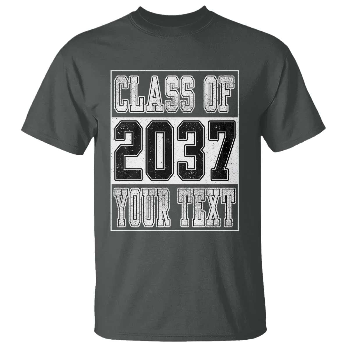 Personalized Class of 2037 T Shirt Custom Name Grow With Me To Graduation - Wonder Print Shop