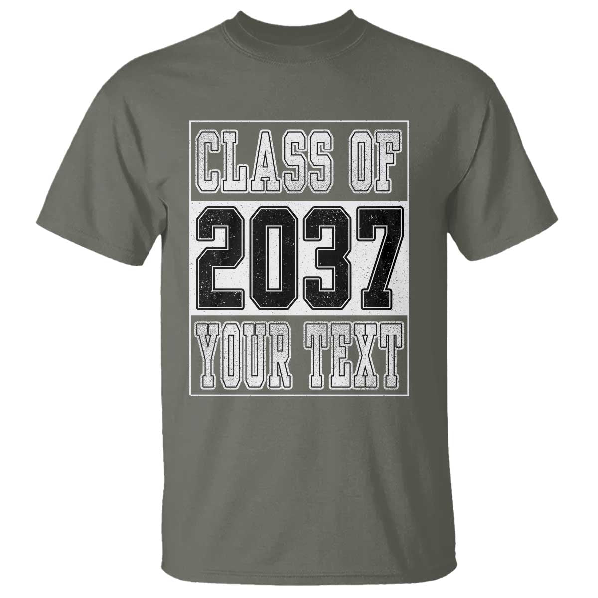 Personalized Class of 2037 T Shirt Custom Name Grow With Me To Graduation - Wonder Print Shop