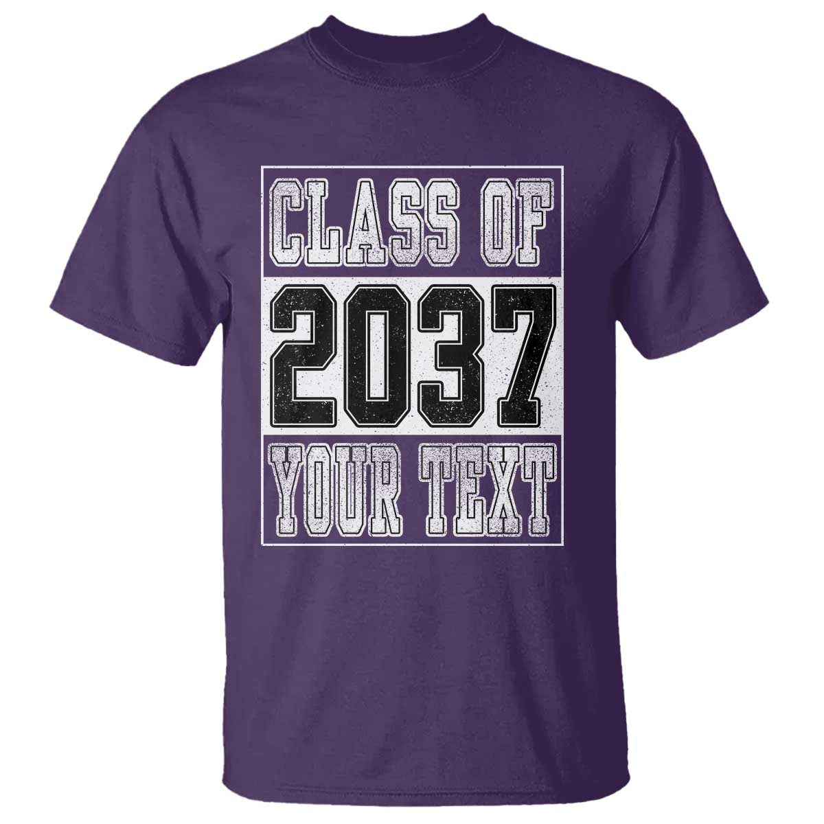 Personalized Class of 2037 T Shirt Custom Name Grow With Me To Graduation - Wonder Print Shop