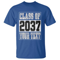 Personalized Class of 2037 T Shirt Custom Name Grow With Me To Graduation - Wonder Print Shop