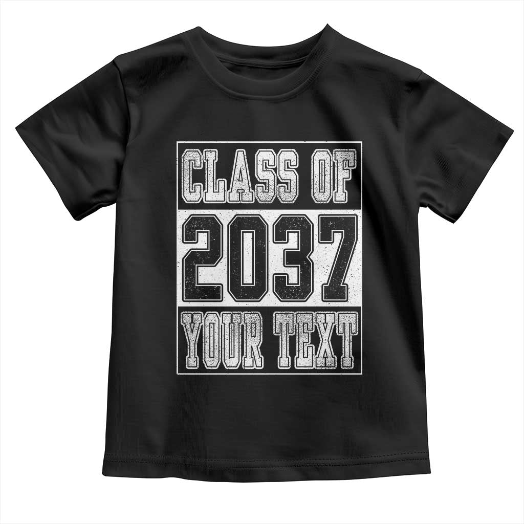 Personalized Class of 2037 Toddler T Shirt Custom Name Grow With Me To Graduation - Wonder Print Shop