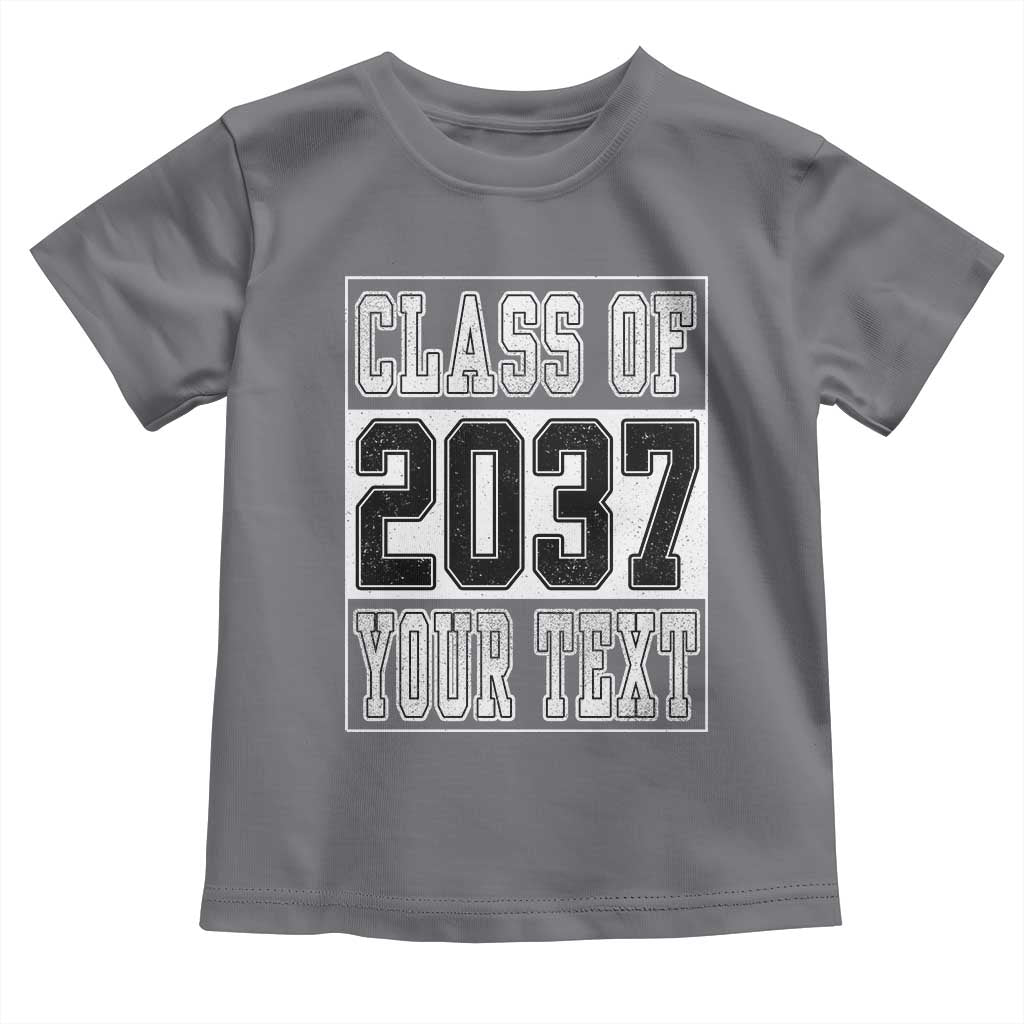 Personalized Class of 2037 Toddler T Shirt Custom Name Grow With Me To Graduation - Wonder Print Shop