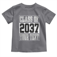 Personalized Class of 2037 Toddler T Shirt Custom Name Grow With Me To Graduation - Wonder Print Shop