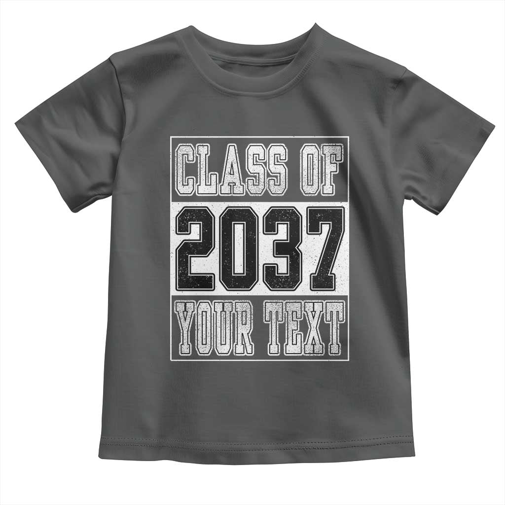 Personalized Class of 2037 Toddler T Shirt Custom Name Grow With Me To Graduation - Wonder Print Shop