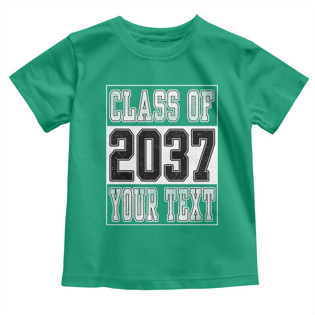 Personalized Class of 2037 Toddler T Shirt Custom Name Grow With Me To Graduation - Wonder Print Shop