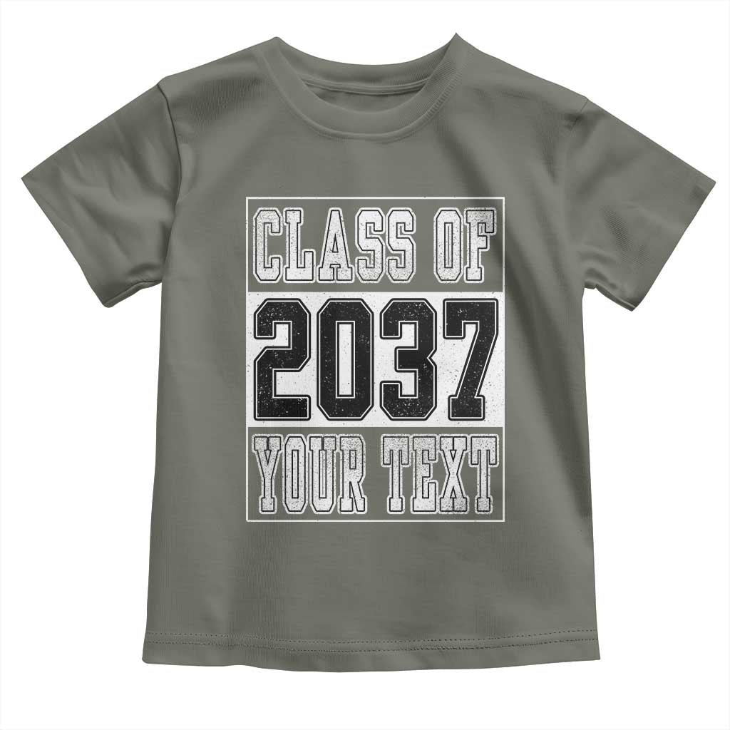 Personalized Class of 2037 Toddler T Shirt Custom Name Grow With Me To Graduation - Wonder Print Shop