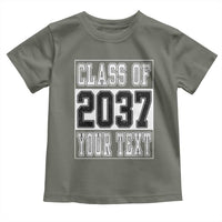 Personalized Class of 2037 Toddler T Shirt Custom Name Grow With Me To Graduation - Wonder Print Shop