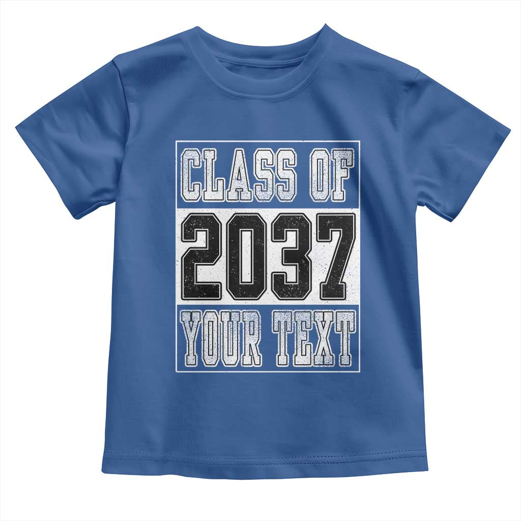 Personalized Class of 2037 Toddler T Shirt Custom Name Grow With Me To Graduation - Wonder Print Shop