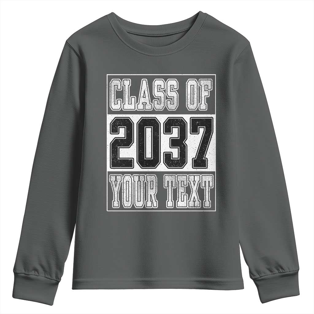 Personalized Class of 2037 Youth Sweatshirt Custom Name Grow With Me To Graduation - Wonder Print Shop