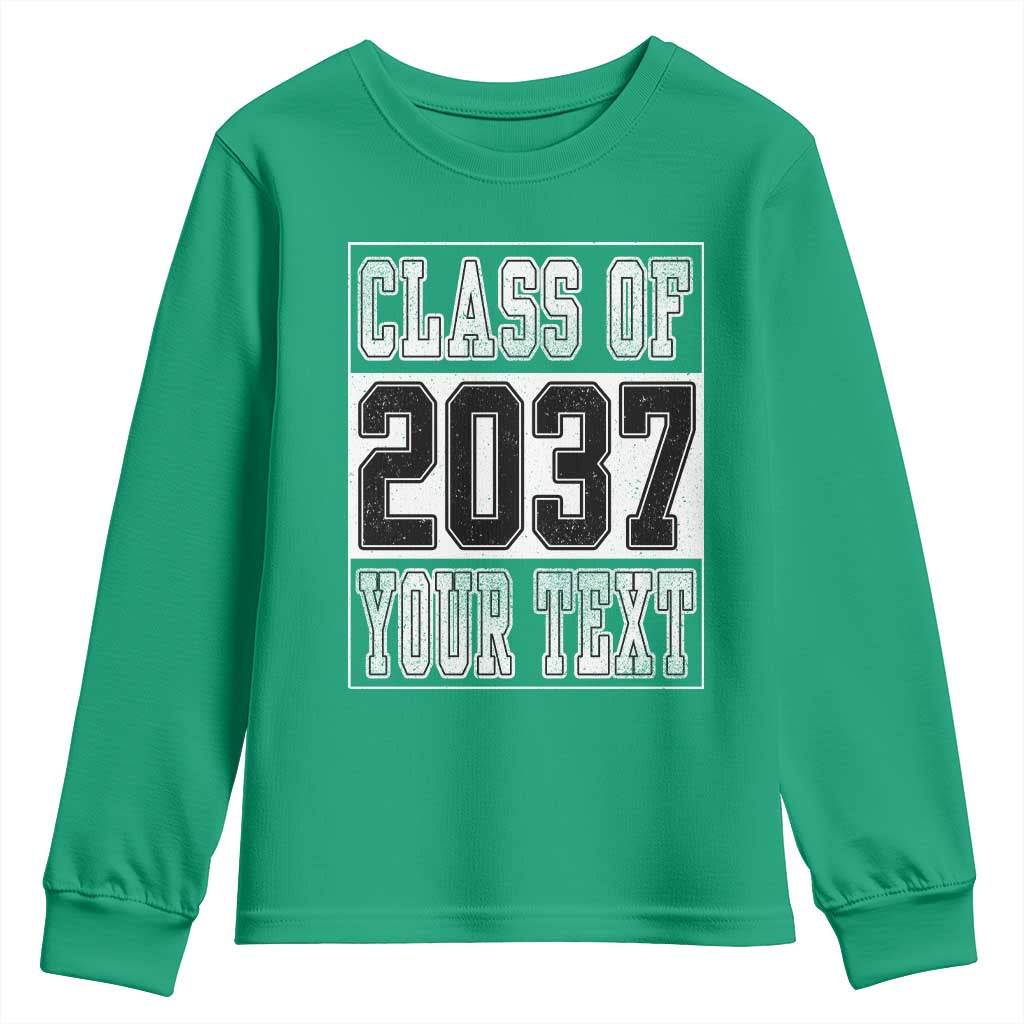 Personalized Class of 2037 Youth Sweatshirt Custom Name Grow With Me To Graduation - Wonder Print Shop