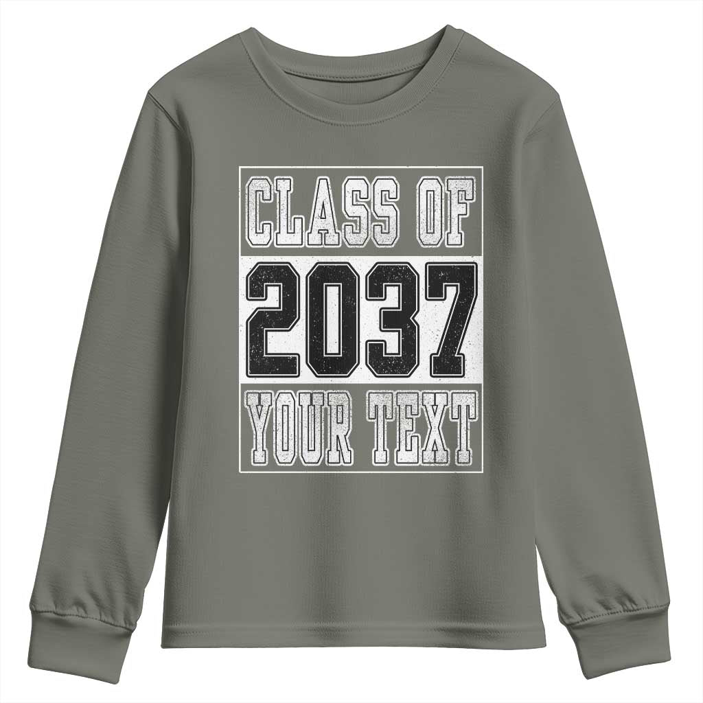 Personalized Class of 2037 Youth Sweatshirt Custom Name Grow With Me To Graduation - Wonder Print Shop