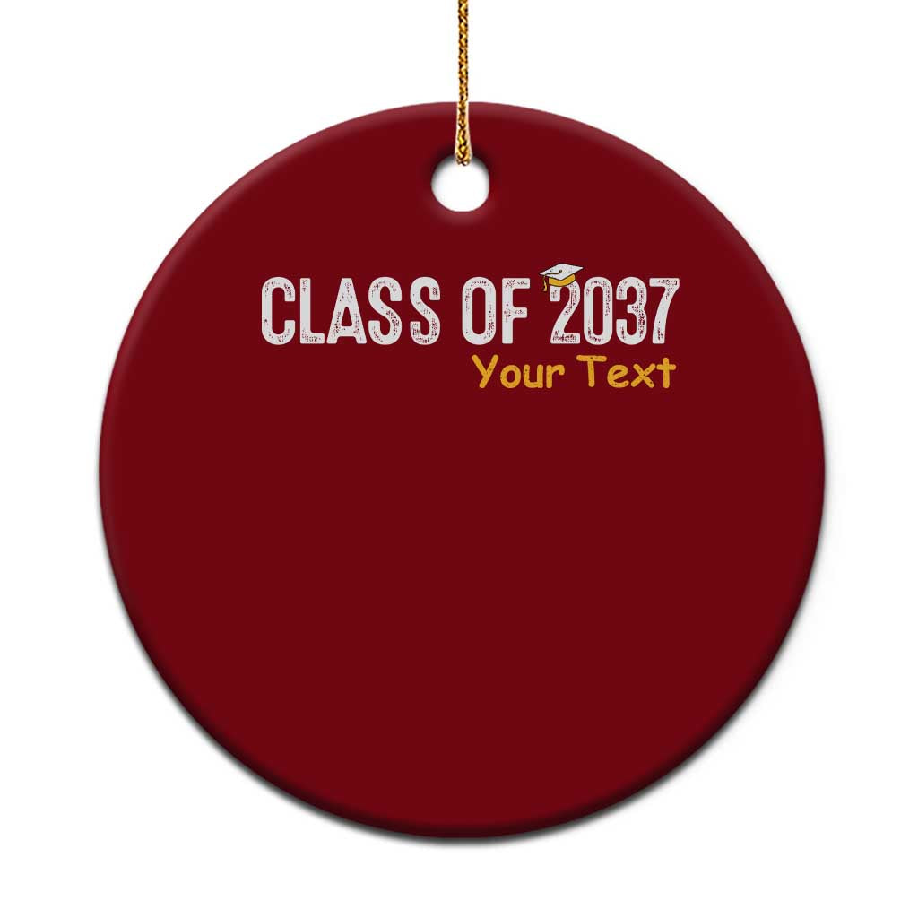 Personalized Class of 2037 Ceramic Ornament Custom Name Grow With Me Graduation - Wonder Print Shop