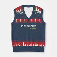 Personalized Class of 2037 V-Neck Knit Sweater Vest Custom Name Grow With Me Graduation - Wonder Print Shop