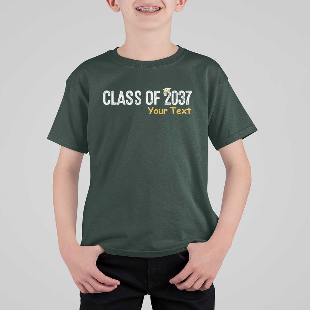 Personalized Class of 2037 T Shirt For Kid Custom Name Grow With Me Graduation - Wonder Print Shop