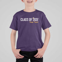 Personalized Class of 2037 T Shirt For Kid Custom Name Grow With Me Graduation - Wonder Print Shop