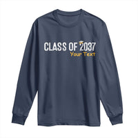 Personalized Class of 2037 Long Sleeve Shirt Custom Name Grow With Me Graduation - Wonder Print Shop