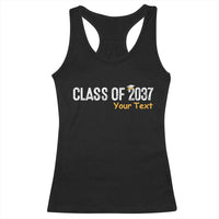 Personalized Class of 2037 Racerback Tank Top Custom Name Grow With Me Graduation - Wonder Print Shop