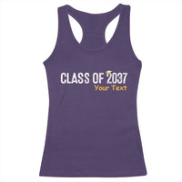 Personalized Class of 2037 Racerback Tank Top Custom Name Grow With Me Graduation - Wonder Print Shop