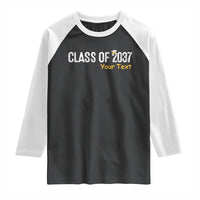 Personalized Class of 2037 Raglan Shirt Custom Name Grow With Me Graduation - Wonder Print Shop