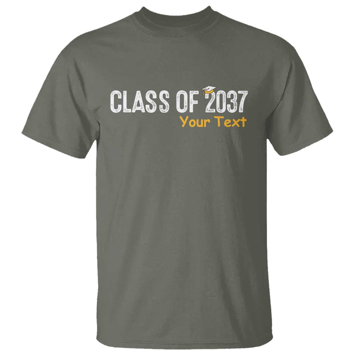 Personalized Class of 2037 T Shirt Custom Name Grow With Me Graduation - Wonder Print Shop
