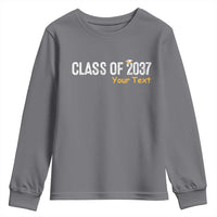 Personalized Class of 2037 Youth Sweatshirt Custom Name Grow With Me Graduation - Wonder Print Shop