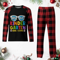 Back to School Kinder Plaid Pajama Set Funny Kindergarten Teacher Team - Wonder Print Shop