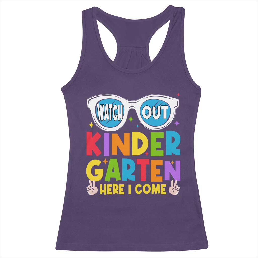 Back to School Kinder Racerback Tank Top Funny Kindergarten Teacher Team - Wonder Print Shop
