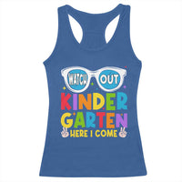 Back to School Kinder Racerback Tank Top Funny Kindergarten Teacher Team - Wonder Print Shop