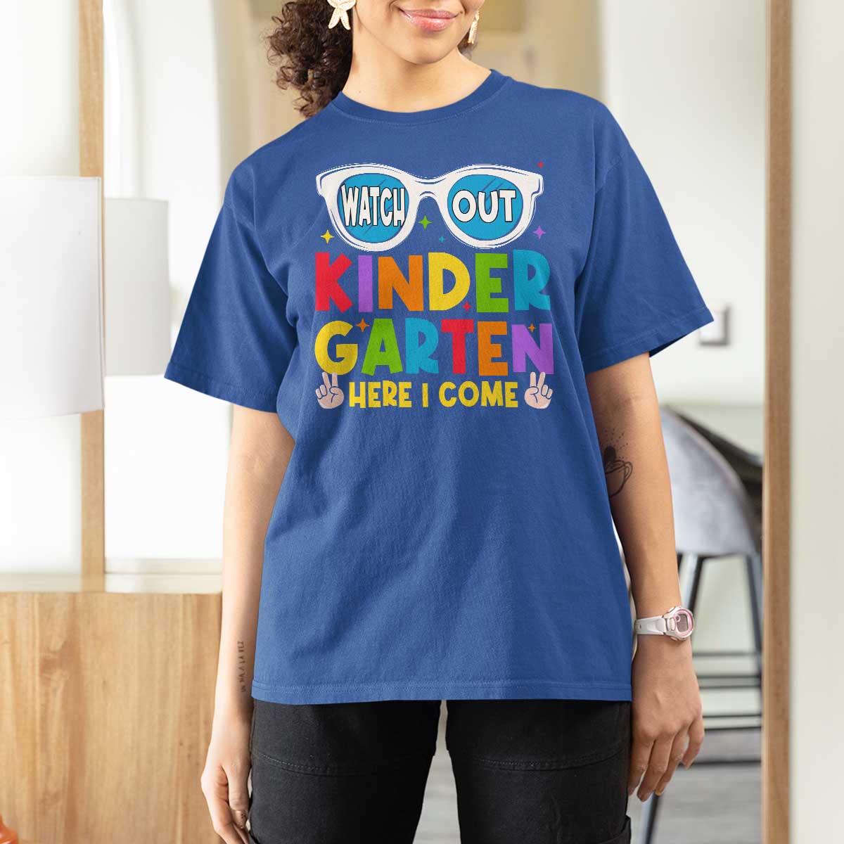 Back to School Kinder T Shirt For Women Funny Kindergarten Teacher Team - Wonder Print Shop
