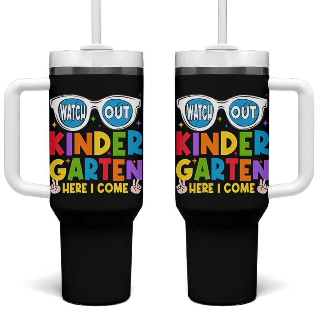 Back to School Kinder Tumbler With Handle Funny Kindergarten Teacher Team - Wonder Print Shop