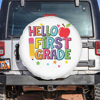 Hello First Grade Teacher Spare Tire Cover Back To School 1st Grade Team - Wonder Print Shop