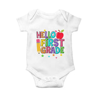 Hello First Grade Teacher Baby Onesie Back To School 1st Grade Team - Wonder Print Shop