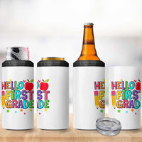Hello First Grade Teacher 4 in 1 Can Cooler Tumbler Back To School 1st Grade Team - Wonder Print Shop