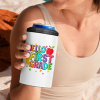 Hello First Grade Teacher 4 in 1 Can Cooler Tumbler Back To School 1st Grade Team - Wonder Print Shop