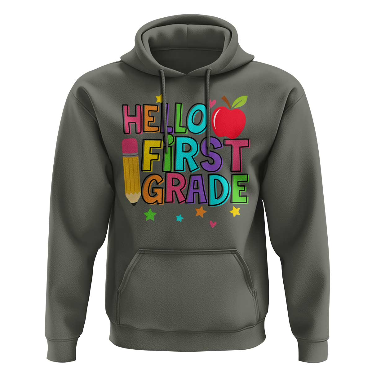 Hello First Grade Teacher Hoodie Back To School 1st Grade Team - Wonder Print Shop