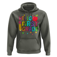 Hello First Grade Teacher Hoodie Back To School 1st Grade Team - Wonder Print Shop
