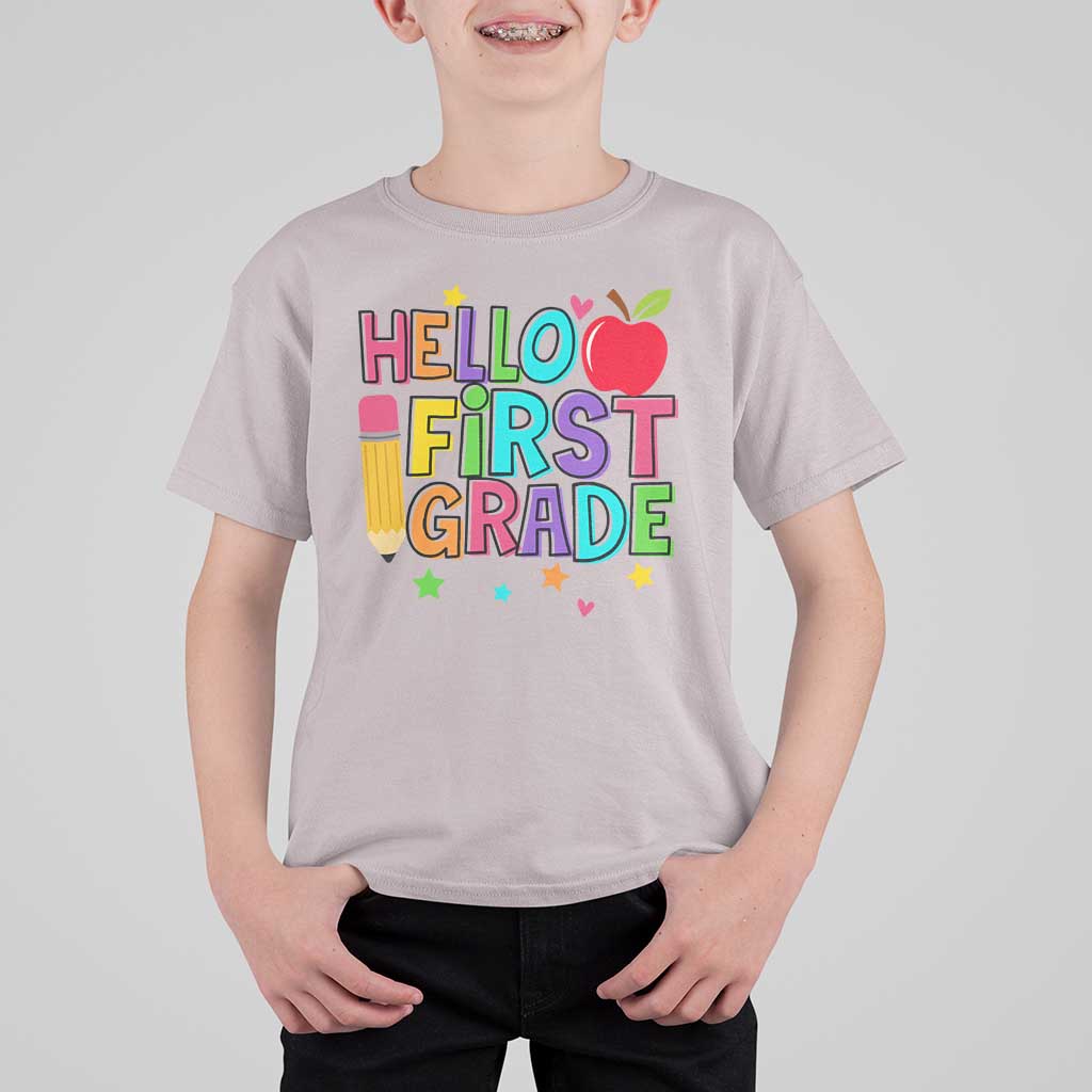Hello First Grade Teacher T Shirt For Kid Back To School 1st Grade Team - Wonder Print Shop