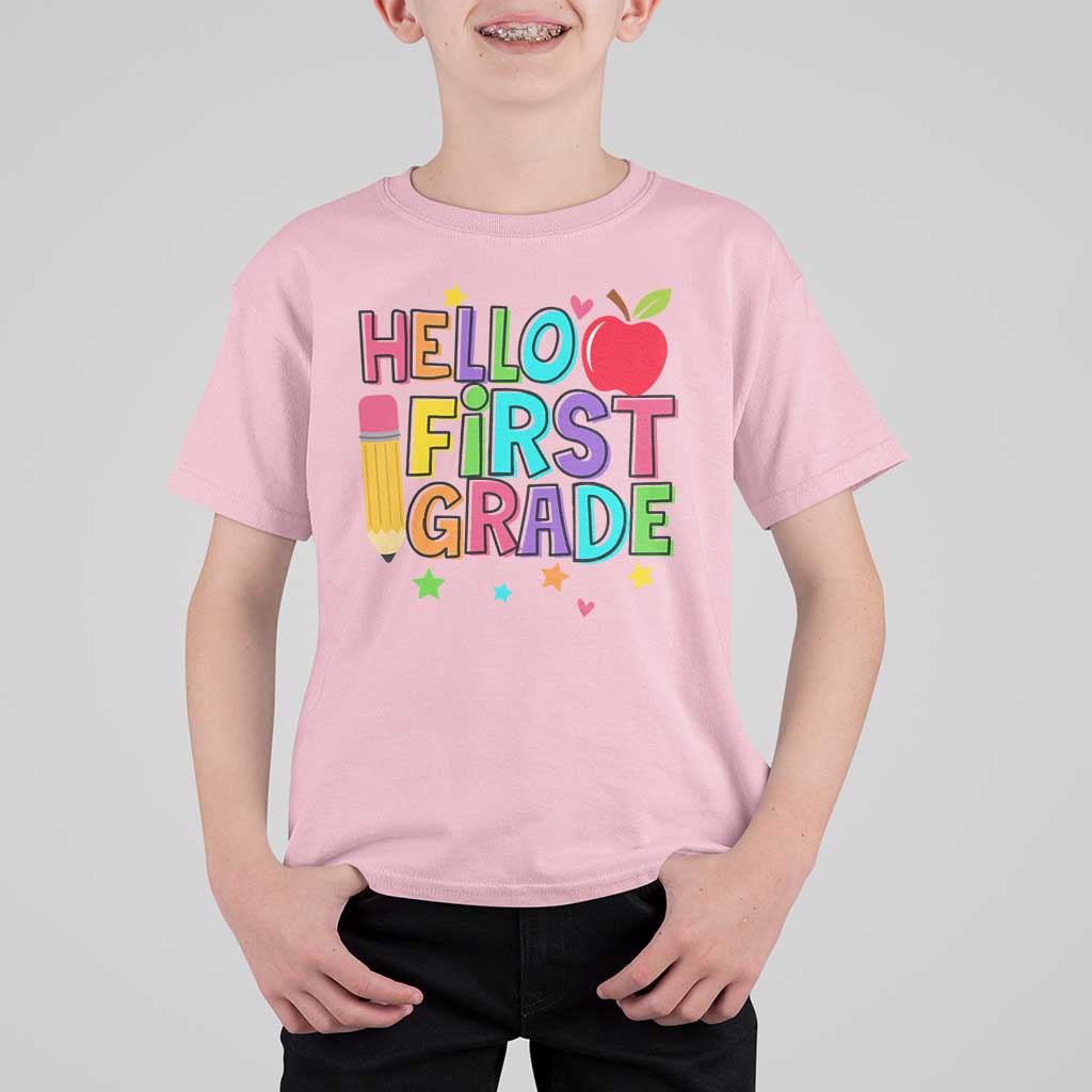 Hello First Grade Teacher T Shirt For Kid Back To School 1st Grade Team - Wonder Print Shop