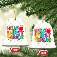 Hello First Grade Teacher Ceramic Ornament Back To School 1st Grade Team - Wonder Print Shop