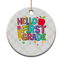 Hello First Grade Teacher Ceramic Ornament Back To School 1st Grade Team - Wonder Print Shop
